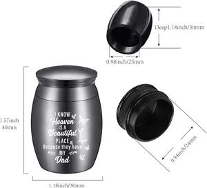 Butterfly <b>Ashes</b> Urn <b>Keepsake</b> Butterflies Cremation Urns Stainless Steel Memorial <b>Ashes</b> Holder for Human Dad Custom Size Urns - Product Image 2