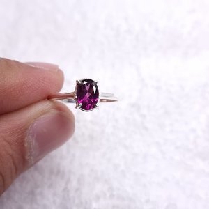Rodolita piedra OvalCut moda diseño romántico anillo 925 Plata clásico mujer chica aniversario regalos - Product Image 6