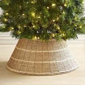 Cesta de paja tejida para soporte de árbol, cafetería, decoración festiva para el hogar, árboles de algas marinas, anillo de cuello, precio bajo - Product Image 6