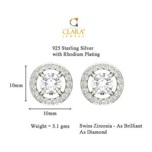 NOVAMART Fine Premium 925 Sterling <b>Silver</b> <b>Stud</b> <b>Earrings</b> for Women's Weddings Diamond Rose Gold Heart Flower & Star Designs Whole - Product Image 5