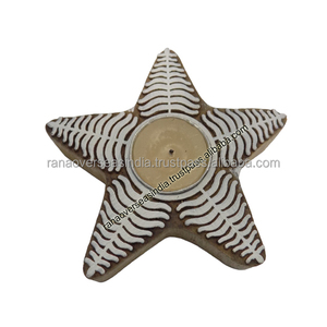 <b>Star</b> Shape Wooden Tea <b>Light</b> Holder for Diwali Party Events Anniversary and Wedding Table Decoration - Product Image 2