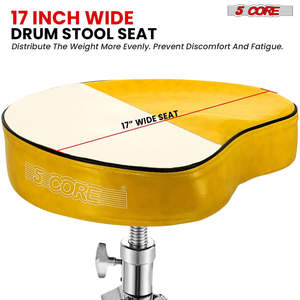 5 Core Drum Throne 4 <b>Padded</b> Guitar <b>Stool</b> Drummer Chair Adjustable Musician Seat - Product Image 4