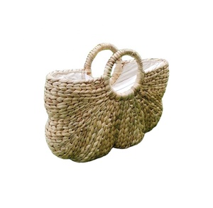 Bolsa/cesta de jacinto de agua con asas para compras, picnic, almacenamiento en el hogar y almacenamiento de organización hecho en Viet - Product Image 1
