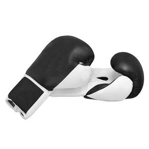 Gants de boxe personnalisables en cuir véritable avec fermeture à lacets respirants et dotés de poignets lacés pour les arts martiaux - Product Image 1