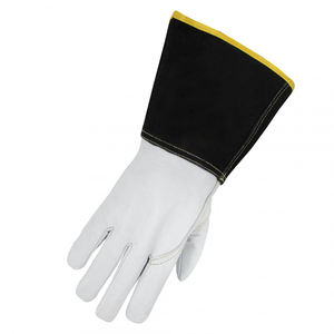 Venta al por mayor de guantes de soldadura de cuero de piel de cabra negro de primera calidad/Nuevo último diseño 2025 Guantes de soldadura - Product Image 3