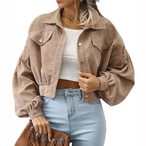 Automne hiver femmes décontracté à manches longues Denim veste coton remplissage dernier Style Logo personnalisé bouton respirant tricoté - Product Image 1