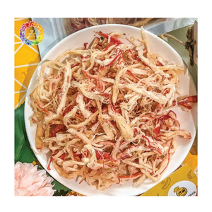 Calamar Seco con Sabor a Coco, Deliciosas Tiras Masticables Hechas con Calamar Fresco, Bocadillo de Calamar Seco Desmenuzado al Vapor con Coco - Product Image 4