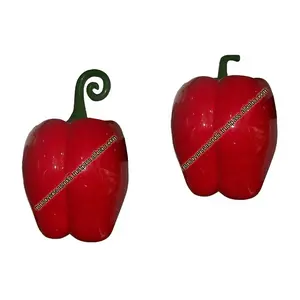 Escultura/figurita de aluminio de pimiento rojo para decoración de escritorio y mesa de oficina de hotel - Product Image 1