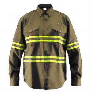 Camisa de soldadura eléctrica Protección certificada contra la soldadura Gama de camisas Ropa de trabajo industrial Esta camisa cuenta con dos bolsillos en el pecho - Product Image 2