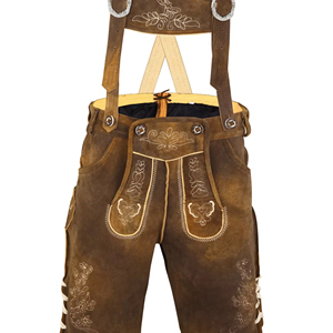 2025 Custom Trachten Kurz Leaderhose/Trachten Bavarian Pants Custom Lederhosen Real Leather Short Lederhose para hombres - Product Image 1