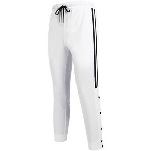 Vente en gros de pantalons de survêtement décontractés de haute qualité pour hommes avec poches taille élastique et logo personnalisé-Pantalons délavés respirants avec style! - Product Image 5