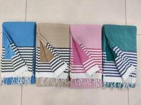 Serviettes Fouta Hammam carrées 100 % coton Avior, super douces, séchage rapide, rayées, teintes en fil, tissées compressées, prix abordable, les plus vendues