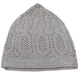 Gorro de calavera islámico Topi de malla blanca para hombre, gorro de mezquita de oración musulmana, gorro de oración islámica Kufi, gorro de oración musulmán para hombre, gorro Topi - Product Image 3