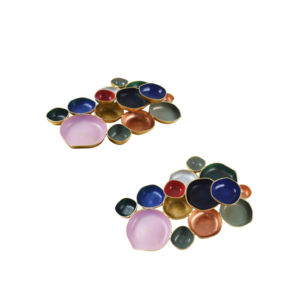 Bol à salade en métal écologique coloré avec finition émaillée colorée, technique personnalisée, bol à chips pour la décoration de la maison, de l'hôtel et des fêtes - Product Image 2