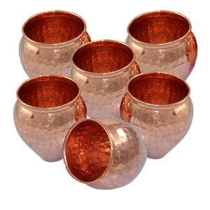 Copas de vino de cobre de alta calidad con estilo antiguo a precios bajos vidrio de cobre para decoradores y uso al servicio - Product Image 1