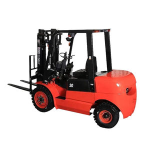 Chariot élévateur diesel à quatre roues motrices, véhicule de manutention lourd, capacité de levage hydraulique, 3 tonnes, mât à deux étages, tout-terrain - Product Image 3