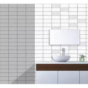 กระเบื้องผนังเซรามิกสีเทาอ่อน12X18มม. สำหรับบ้านสไตล์ยุโรปความเงางาม30x45ซม. เคลือบผิว300X450มม. - Product Image 6