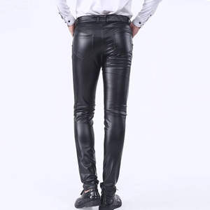 กางเกงสไตล์ไฮสตรีทสำหรับผู้ชาย ผลิตจากหนังวัวและผ้าแคนวาส พร้อมบริการปรับแต่งสี โลโก้ และขนาด รับผลิตแบบ OEM จากปากีสถาน - Product Image 4