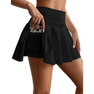 Jupe de fitness 2 en 1 pour femmes OEM avec short intégré Nouvelle jupe de sport respirante personnalisée pour l'entraînement et le sport Vente en gros - Product Image 1