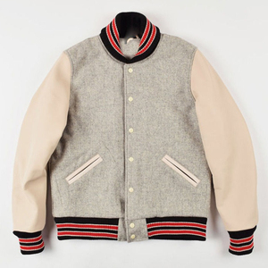 Veste de baseball varsity pour homme sur mesure de haute qualité en gros, col montant avec broderie sur le devant, saison hivernale - Product Image 1