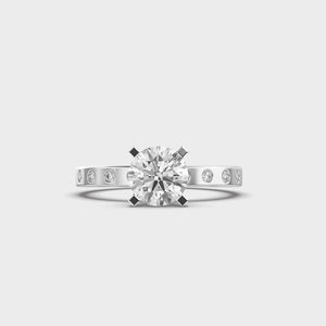 Bague de fiançailles solitaire élégante et romantique en or massif 14 carats, diamant cultivé en laboratoire pour les mariages, les anniversaires et les fêtes. - Product Image 2