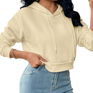 2025 personnalisé 100% coton femmes à manches longues sweat à capuche zippé respirant doublé sweats vestes pour hiver printemps col à capuche - Product Image 1