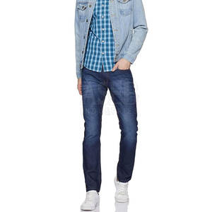 กางเกงยีนส์สไตล์ใหม่สำหรับผู้ชายสีทึบแนวสตรีทสวมใส่กลางแจ้งสไตล์ใหม่ - Product Image 3