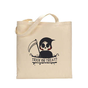 Sacs fourre-tout Halloween Trick Treat Reaper, recyclables, personnalisables, sacs cadeaux, sacs fourre-tout pour événements de dégustation, vente en gros - Product Image 2