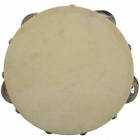 Ensemble de grosse caisse professionnel tambourin multicolore fait main de qualité supérieure avec tête en peau de chèvre et Jingles
