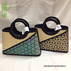 Bolso de mano de moda de algas marinas y ratán de cestas de frutas de Vietnam bolsas de almacenamiento de compras bolso ecológico tejido más vendido 2023 - Product Image 5