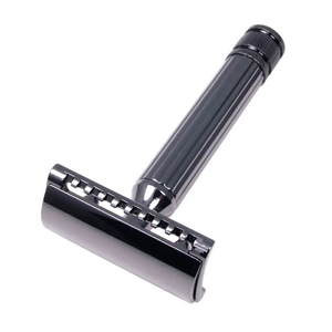 Rasoir de sécurité ANAAIF robuste pour homme à 3 lames en acier inoxydable, réutilisable, écologique, 2-en-1, traditionnel, lame noire tranchante pour cheveux - Product Image 4