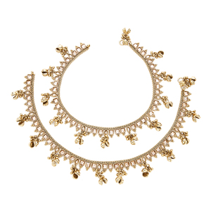 Kanhai Jewels - Alliage de cuivre plaqué or - Zircon - Classique - Mariage - Fiançailles - Payal 210158_LCT pour femmes - Product Image 1