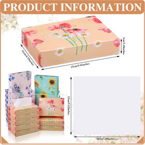 Boîtes à mouchoirs en papier florales personnalisables (taille et couleur), avec pelliculage mat, jetables, pour voiture, fêtes et salle de bain – Meilleures ventes - Product Image 2