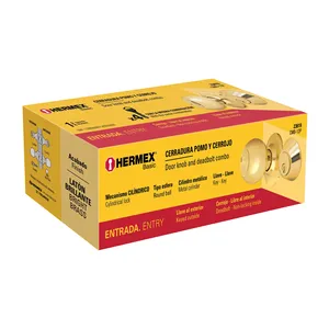 Hemex BASIC Box con 3 Key-Key Combo Locks Tiradores y perillas de muebles de latón brillante - Product Image 4