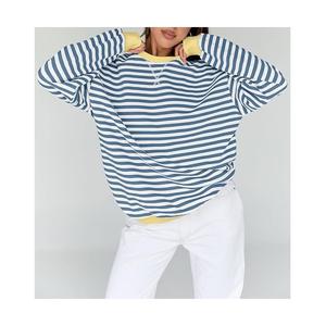 Wholesale Women's Cotton Sweatshirt Long Sleeves Neck New Design Luxury Yarn Dyed Comfortable for Winter Season Made Bangladesh - Product Image 4