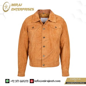 Veste de camionneur en daim véritable pour hommes veste en tissu denim vintage en coton de style occidental - Product Image 3