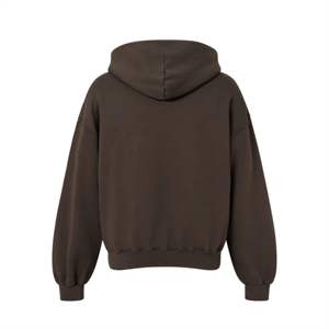 Sweat à capuche zippé pour hommes en gros Veste polaire en coton épais Logo personnalisé OEM/ODM Streetwear Sweat-shirt - Product Image 5