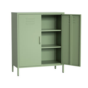 Buffet de cuisine en métal vert de luxe Buffet de rangement avec revêtement en poudre électrostatique Usage domestique - Product Image 2