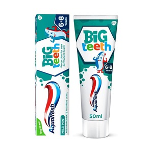 Aqua fresh Kids Zahnpasta 50ml Big Teeth 6 Jahre plus schützt neue bleibende Zähne - Product Image 3
