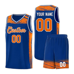 Camiseta de baloncesto reversible con nombre y número, costilla de tela transpirable, diseño de cuello en V, ropa de baloncesto juvenil de COSH - Product Image 2