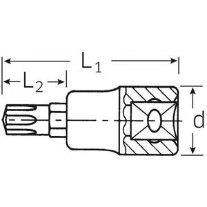 Puntas de Destornillador Stahlwille de 1/2'' para Tornillos Invertidos Star Reversed CV - Product Image 1