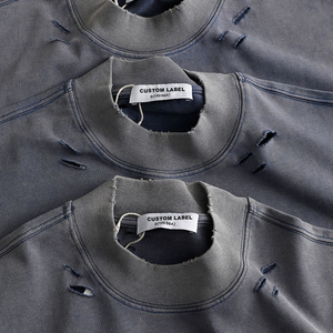 Custom Logo Vintage Acid Washed <b>T</b> <b>Shirt</b> Men Distressed Heavyweight Cotton Blank Oversized Tshirt 100% Cotton high quality - Product Image 1