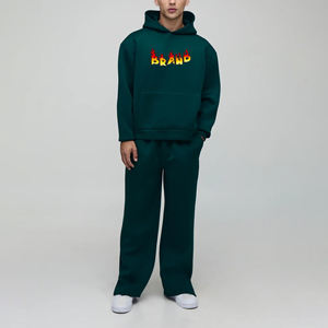 Chándal de hombre fabricante ODM al por mayor 450GSM 100% algodón personalizado DTF impreso Logo streetwear chándal de hombre - Product Image 1