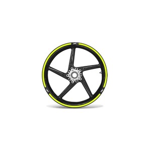 Strisce Fluorescenti Gialle per Cerchioni da 17 Pollici Compatibili con Moto Kawasaki Z Naked, Accessori per Pneumatici e Ruote - Product Image 1