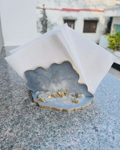 ASSISTANCE QUALITÉ ATTRACTIVE RÉSINE TISSU SUPPORT DÉCORATIF Fabriqué À La Main Porte-mouchoirs pour Salle À Manger Cuisine Utiliser Serviette De Rangement - Product Image 5