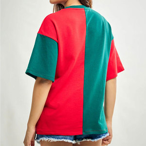 T-shirt graphique oversize en coton premium pour femme, prêt à personnaliser, fournisseur en gros OEM ODM - Product Image 2