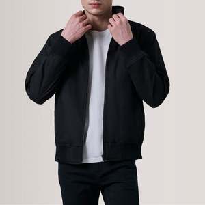 Morrison Reversible Genuine Leather Bomber <b>Jacket</b> Black Canvas Casual Style Zippered Closure Water Proof Autumn Appropriate XS - Product Image 1