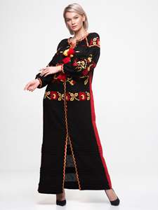 2025 manga larga bordado ucraniano estilo bohemio étnico mujeres superventas ropa de mujer vestido bordado Ucraniano - Product Image 3