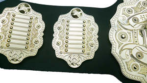 Cinturón de Campeonato Clásico de la WWF con Alas Doradas Personalizado para Adultos - Product Image 4