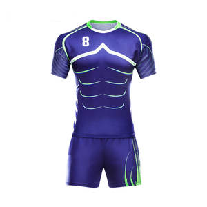 Dernier modèle d'uniformes de rugby personnalisés de haute qualité en gros uniforme de rugby en polyester avec logo d'équipe personnalisé uniforme de rugby - Product Image 4